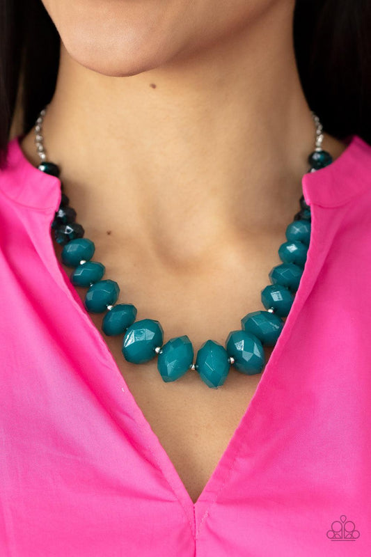 Happy-GLOW-Lucky Blue Necklace - Jewelry by Bretta