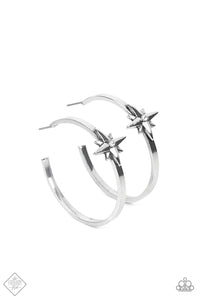 Lone Star Shimmer White Earrings - Jewelry by Bretta