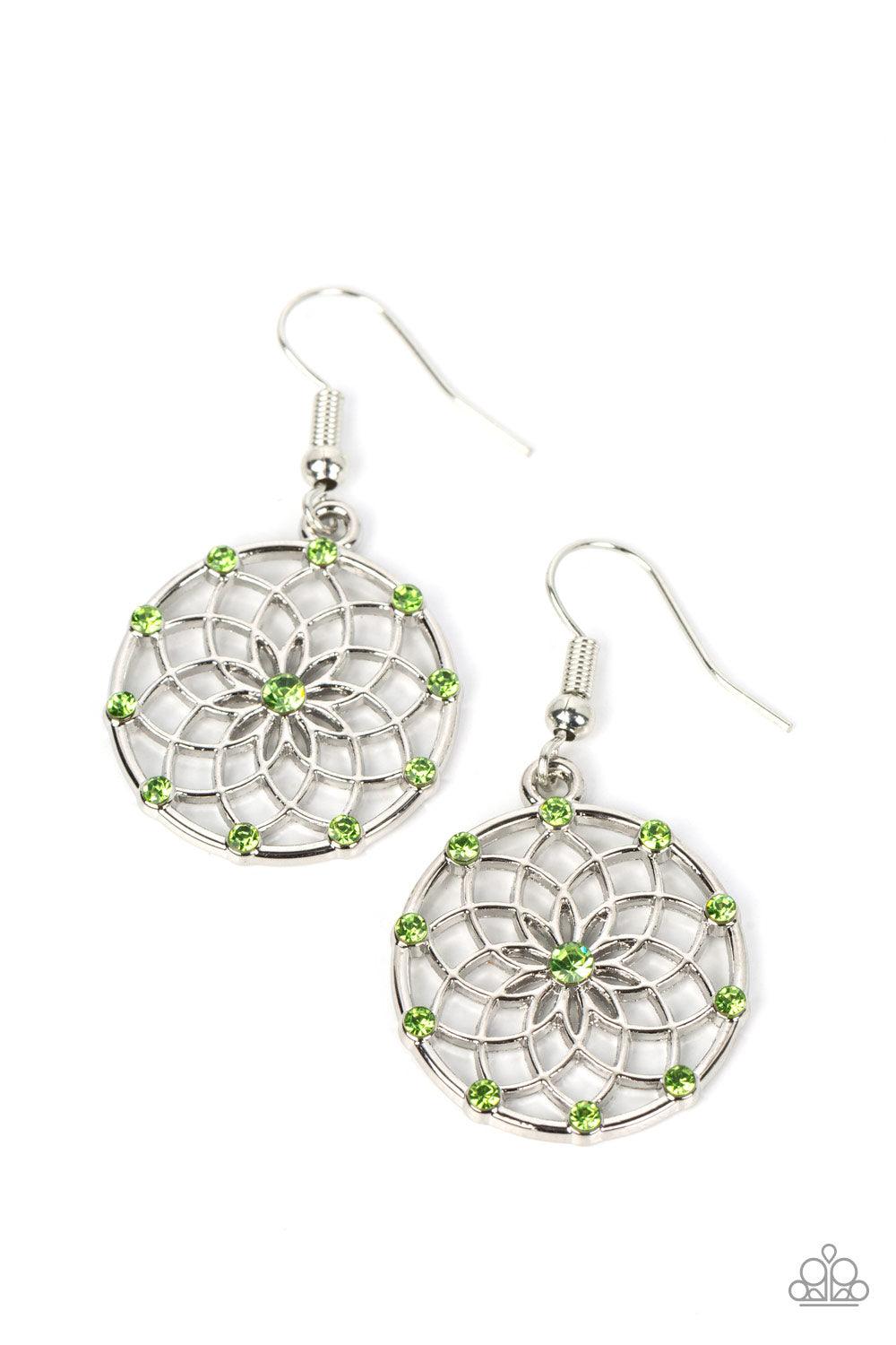 Springtime Salutations Green Earrings - Jewelry by Bretta