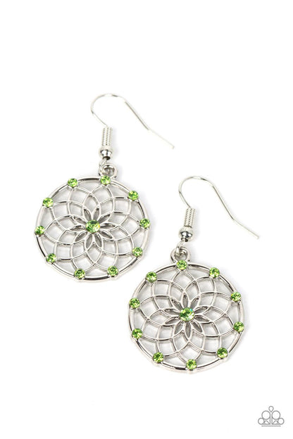 Springtime Salutations Green Earrings - Jewelry by Bretta