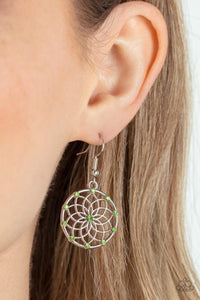 Springtime Salutations Green Earrings - Jewelry by Bretta