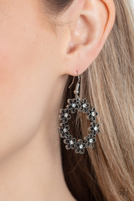 Floral Halos White Earrings - Jewelry by Bretta