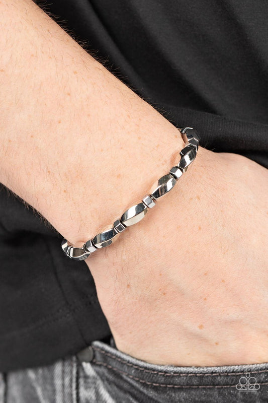 Magnetic Mantra Silver Bracelet - Jewelry by Bretta