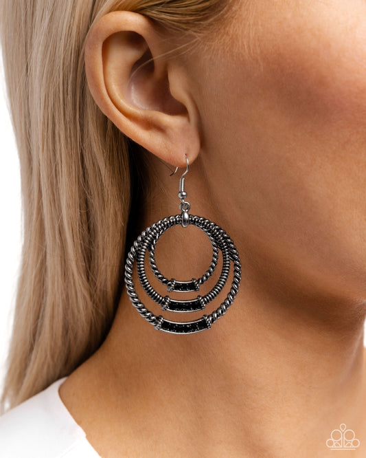 Contemporary Culture Black Earrings - Jewelry by Bretta