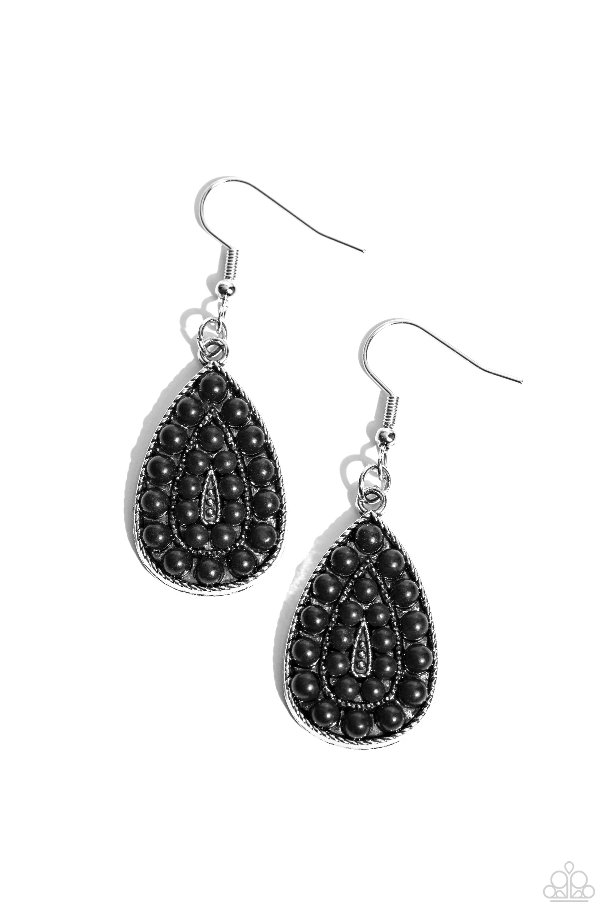 Rural Replica Black Earrings - Jewelry by Bretta
