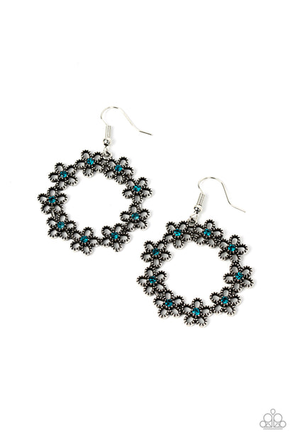 Floral Halos Blue Earrings - Jewelry by Bretta