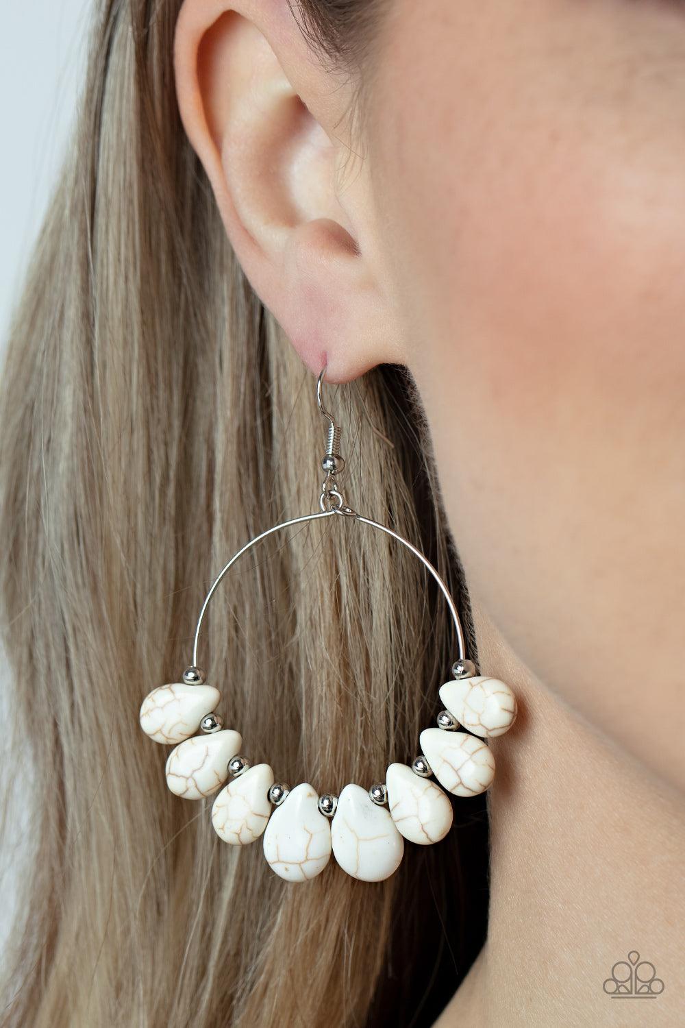 Canyon Quarry White Earrings - Jewelry by Bretta