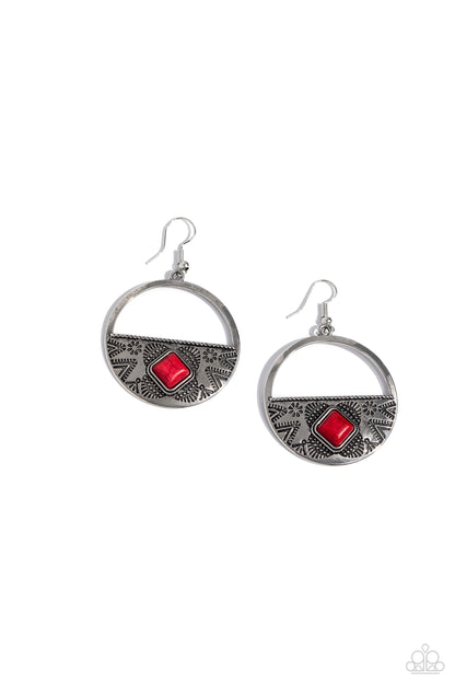 Sandstone Prairie Red Earrings - Jewelry by Bretta