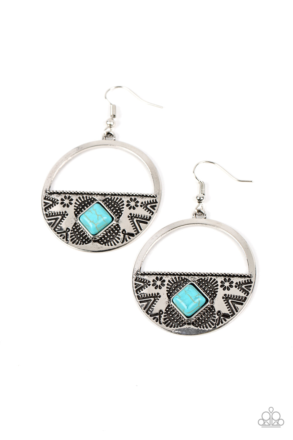 Sandstone Prairie Blue Earrings - Jewelry by Bretta