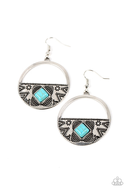 Sandstone Prairie Blue Earrings - Jewelry by Bretta