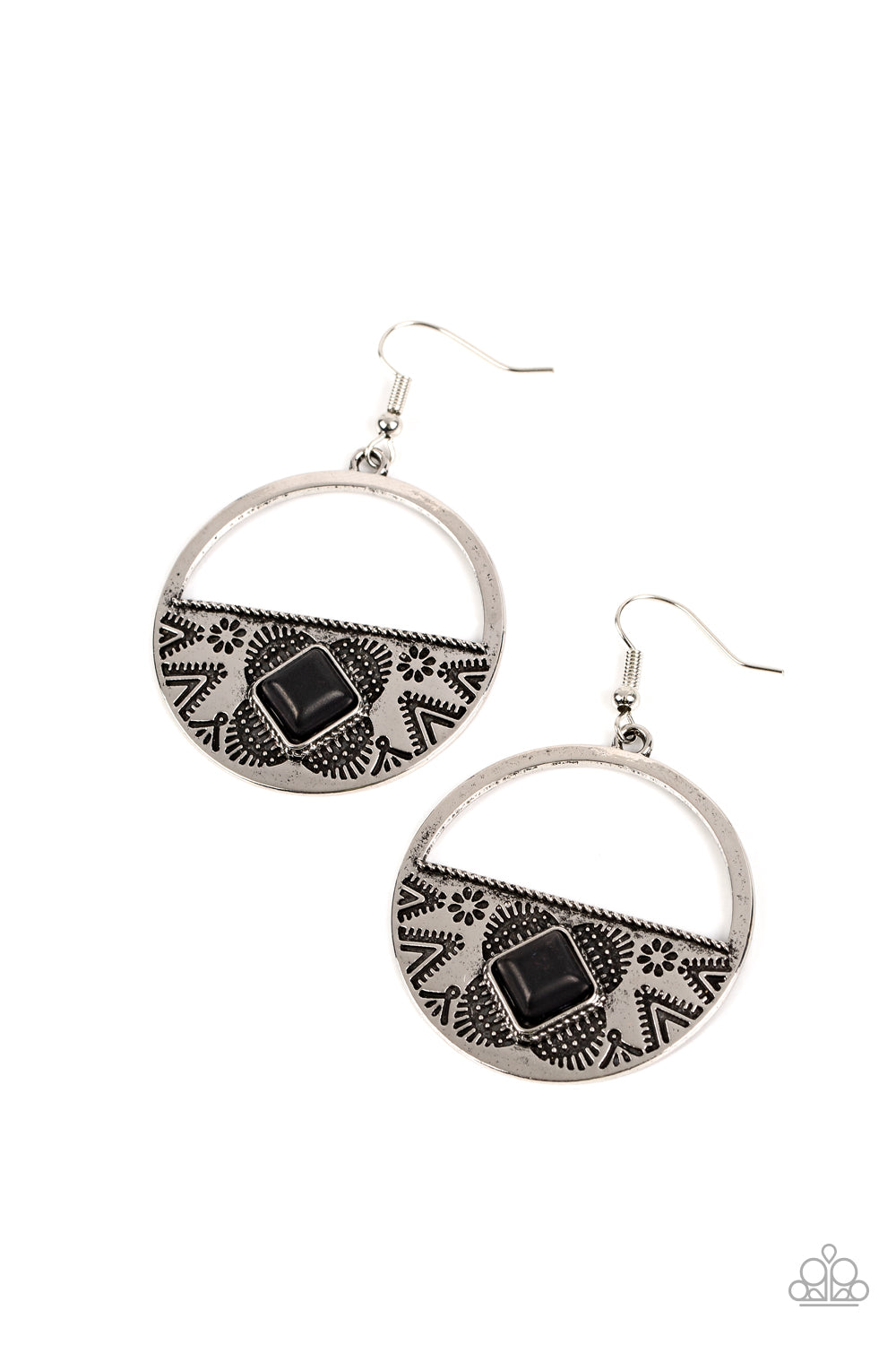 Sandstone Prairie Black Earrings - Jewelry by Bretta