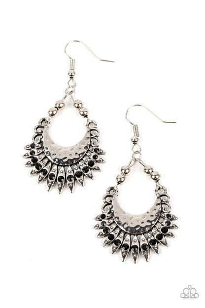 Lunar Luxury Black Earrings - Jewelry by Bretta