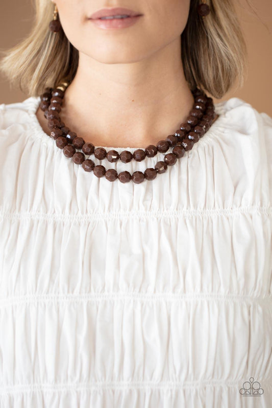 Greco Getaway Brown Necklace - Jewelry by Bretta