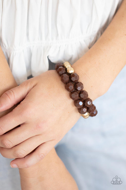 Grecian Glamour Brown Bracelet - Jewelry by Bretta