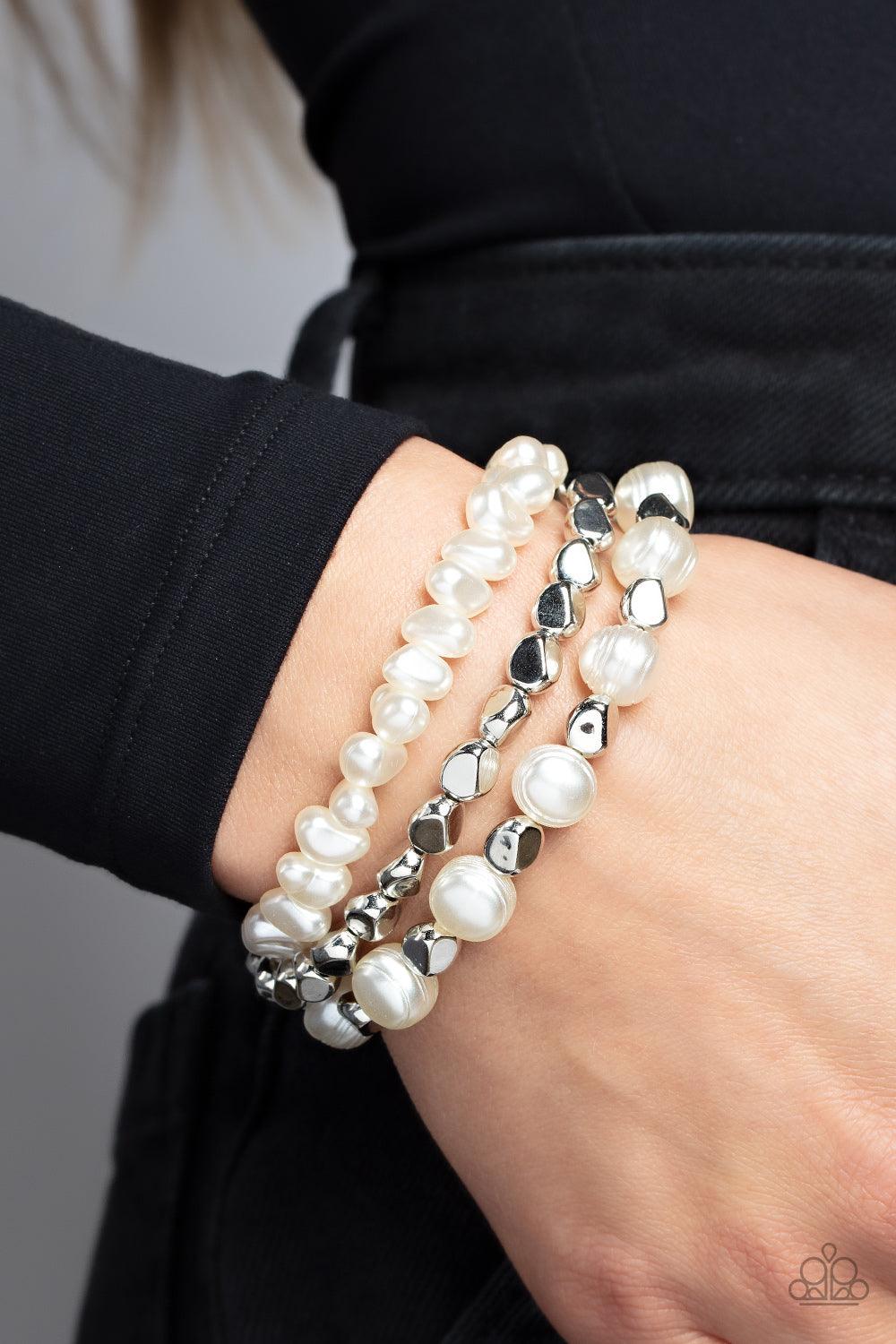 Shoreside Soiree White Bracelet - Jewelry by Bretta