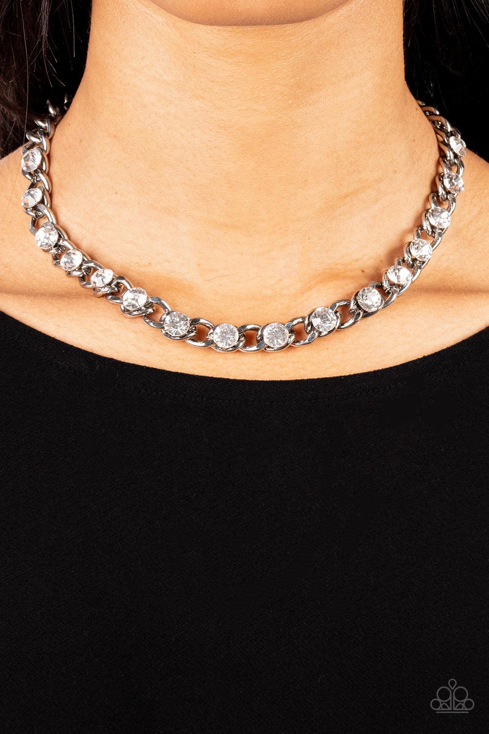 Major Moxie White Necklace - Jewelry by Bretta