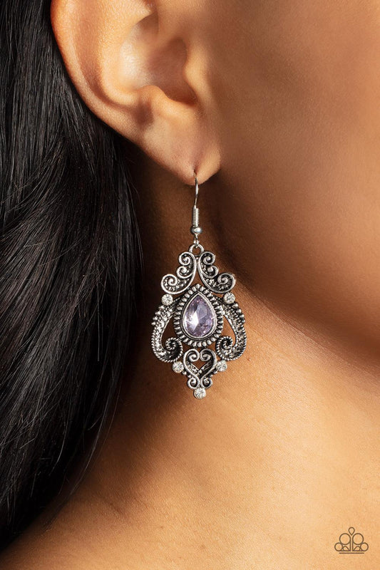 Palace Perfection Purple Earrings - Jewelry by Bretta