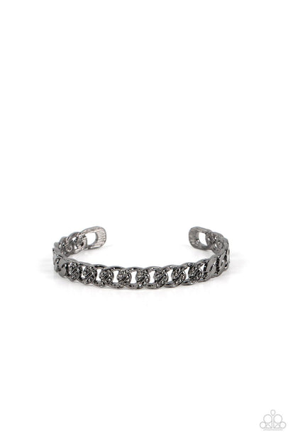Some Serious Shimmer Black Cuff Bracelet - Jewelry by Bretta