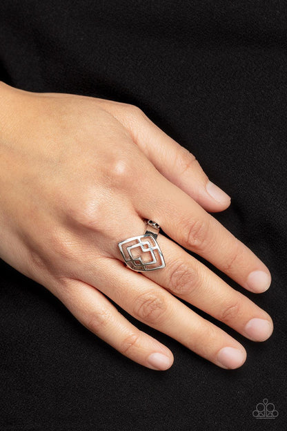 Diamond Duo Silver Ring - Jewelry by Bretta