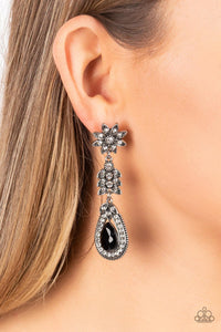 Floral Fantasy Black Earrings - Jewelry by Bretta