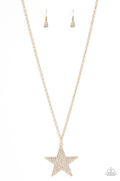 Rock Star Sparkle Gold Necklace - Jewelry by Bretta