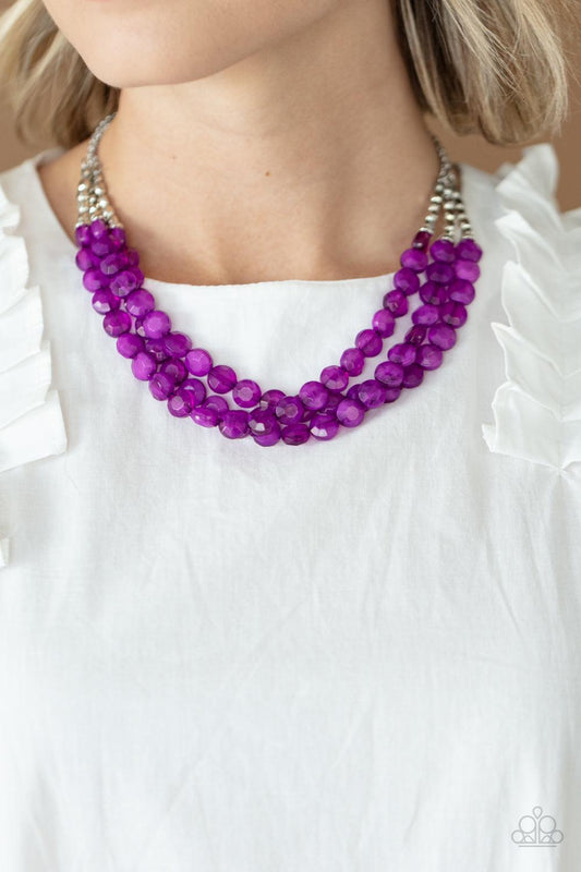 Pacific Picnic Purple Necklace - Jewelry by Bretta