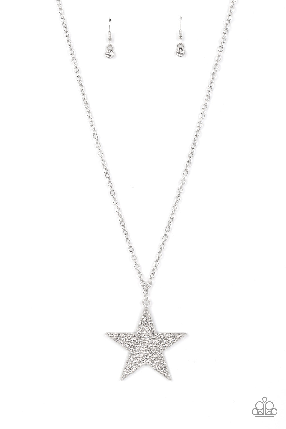 Rock Star Sparkle White Necklace - Jewelry by Bretta