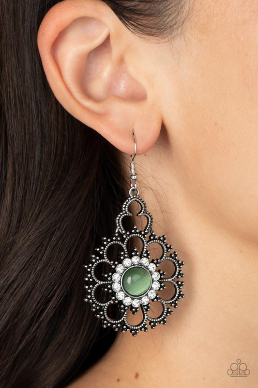 Floral Renaissance Green Earrings - Jewelry by Bretta