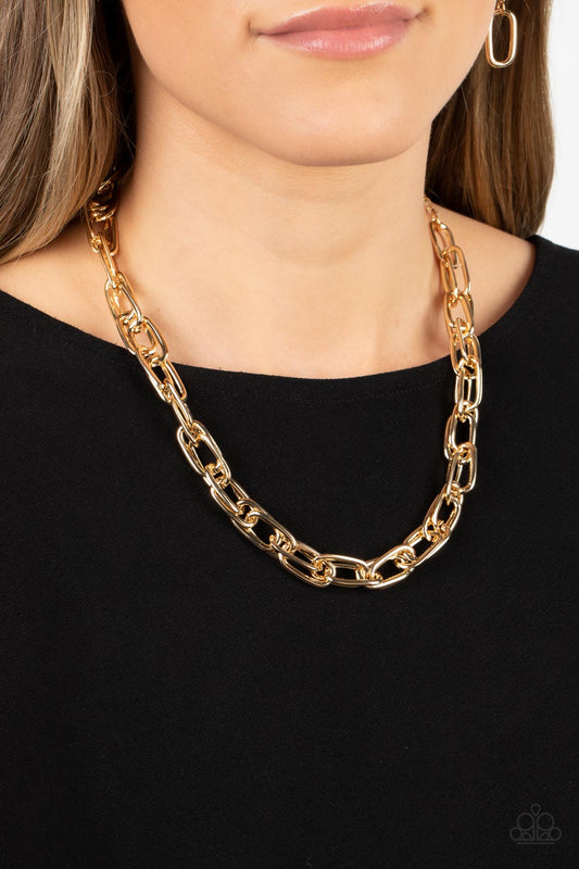  Tough Call - Gold Necklace - Jewelry by Bretta