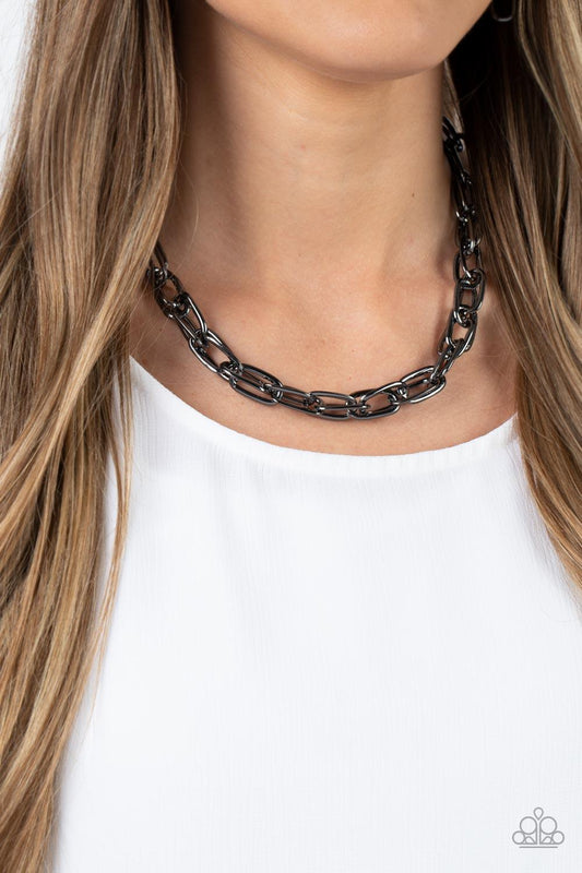 Tough Call Black Necklace - Jewelry by Bretta