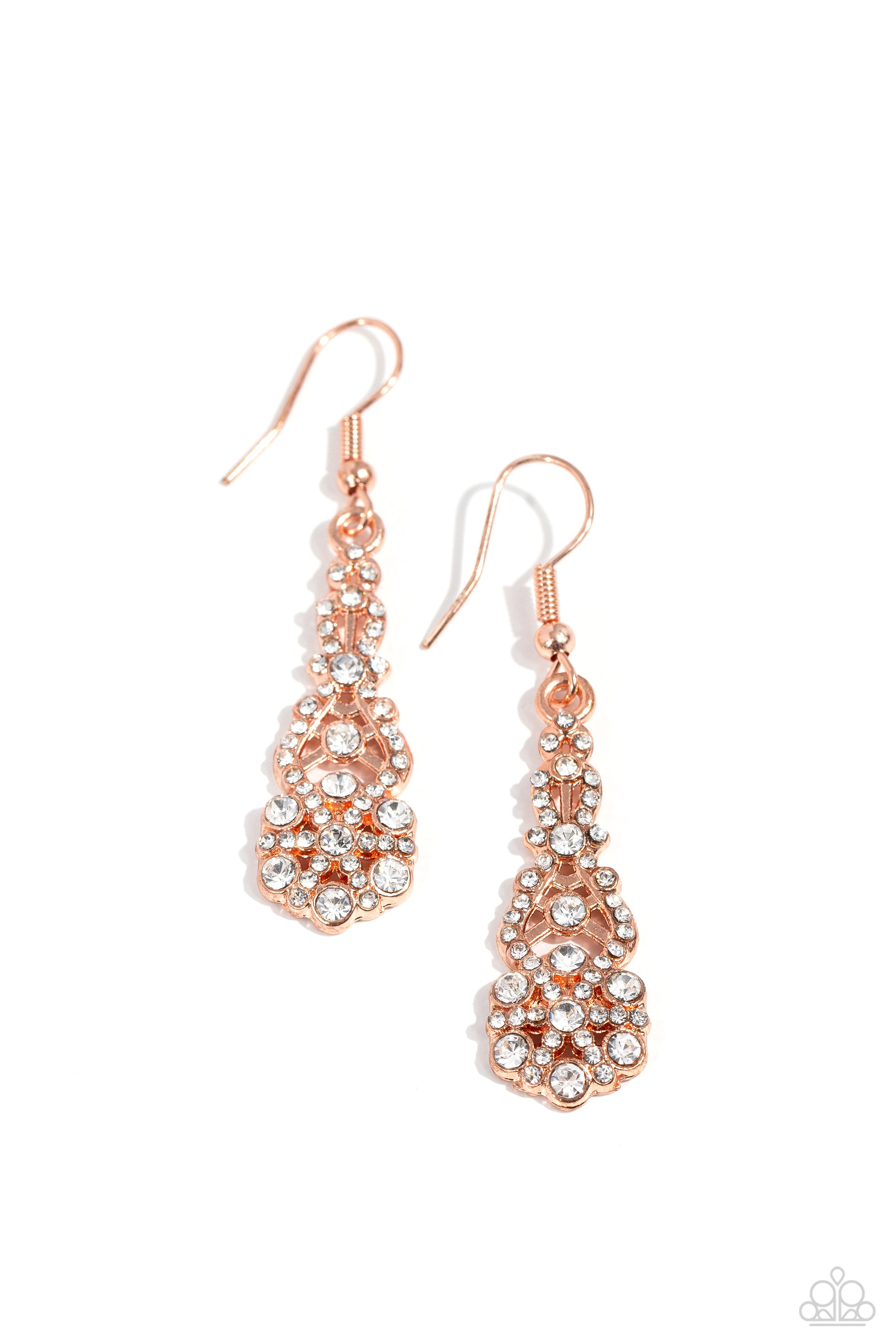 GLITZY on All Counts Copper Earrings  - Jewelry by Bretta