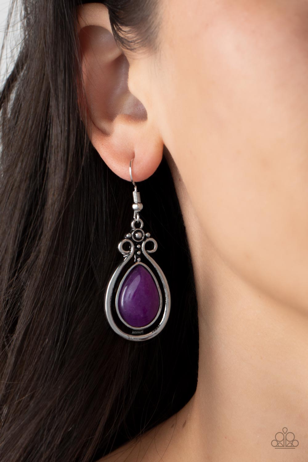 Mountain Mantra Purple Earrings - Jewelry by Bretta