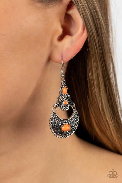 Sahara Samba Orange Earrings - Jewelry by Bretta