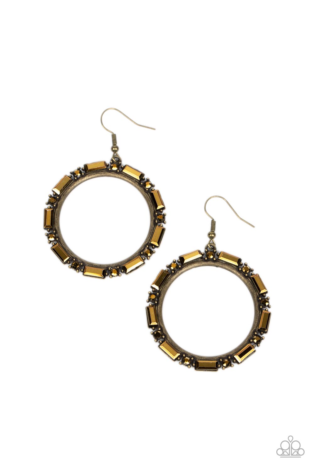 Gritty Glow Brass Earrings - Jewelry by Bretta