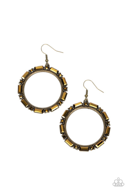Gritty Glow Brass Earrings - Jewelry by Bretta