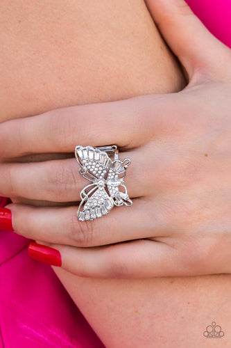 Fearless Flutter White Butterfly Ring - Jewelry by Bretta