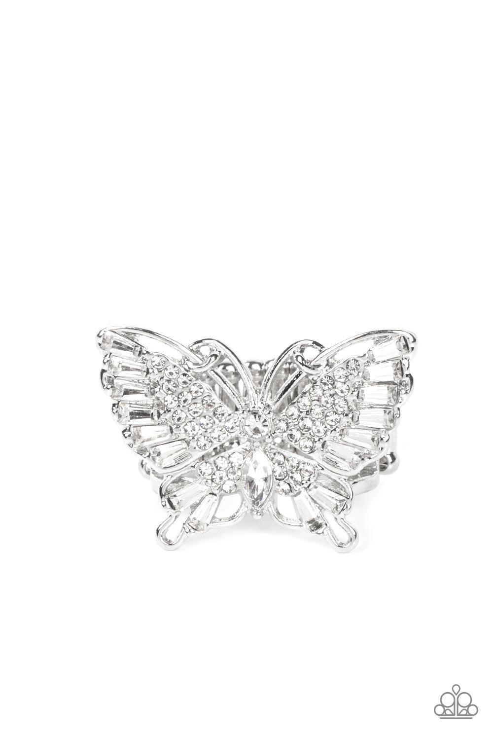 Fearless Flutter White Butterfly Ring - Jewelry by Bretta