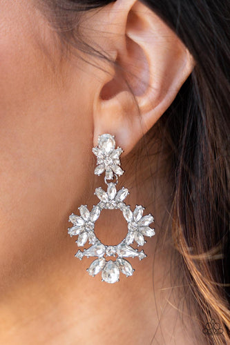 Leave Them Speechless White Earrings - Jewelry by Bretta