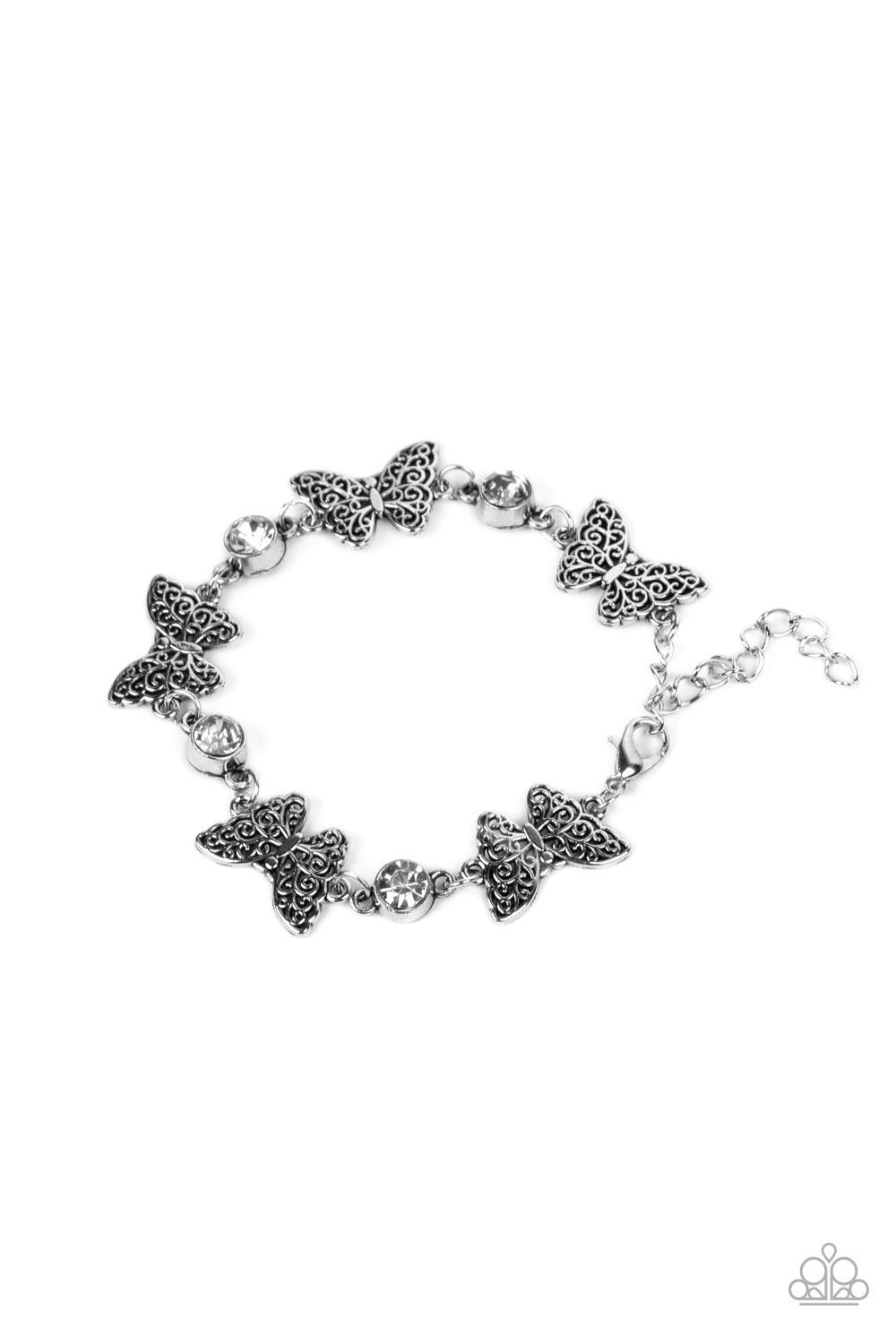 Has a WING to It White Bracelet - Jewelry by Bretta