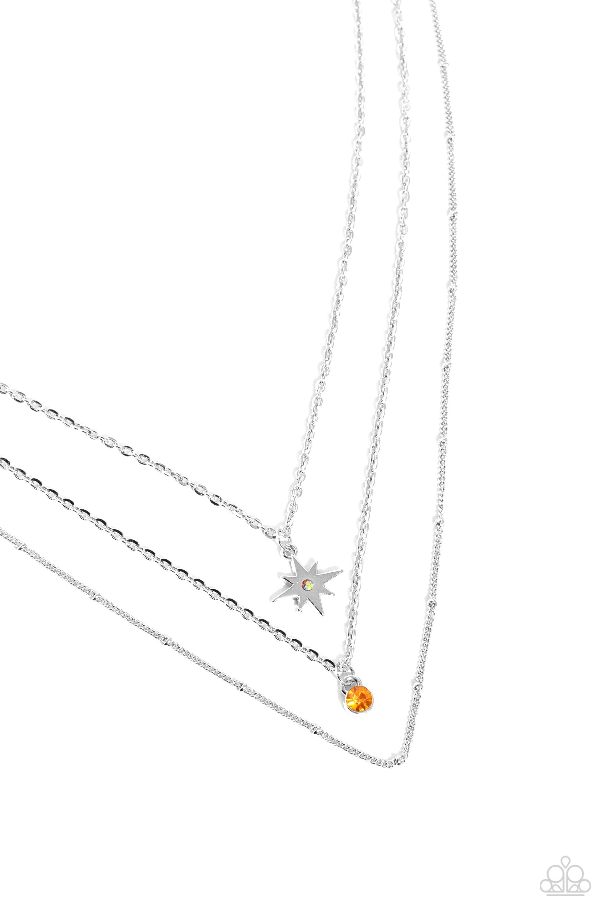 Trendy Twinkle Orange Necklace  - Jewelry by Bretta