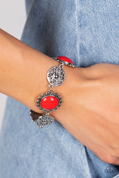 Positively Poppy Red Bracelet - Jewelry by Bretta
