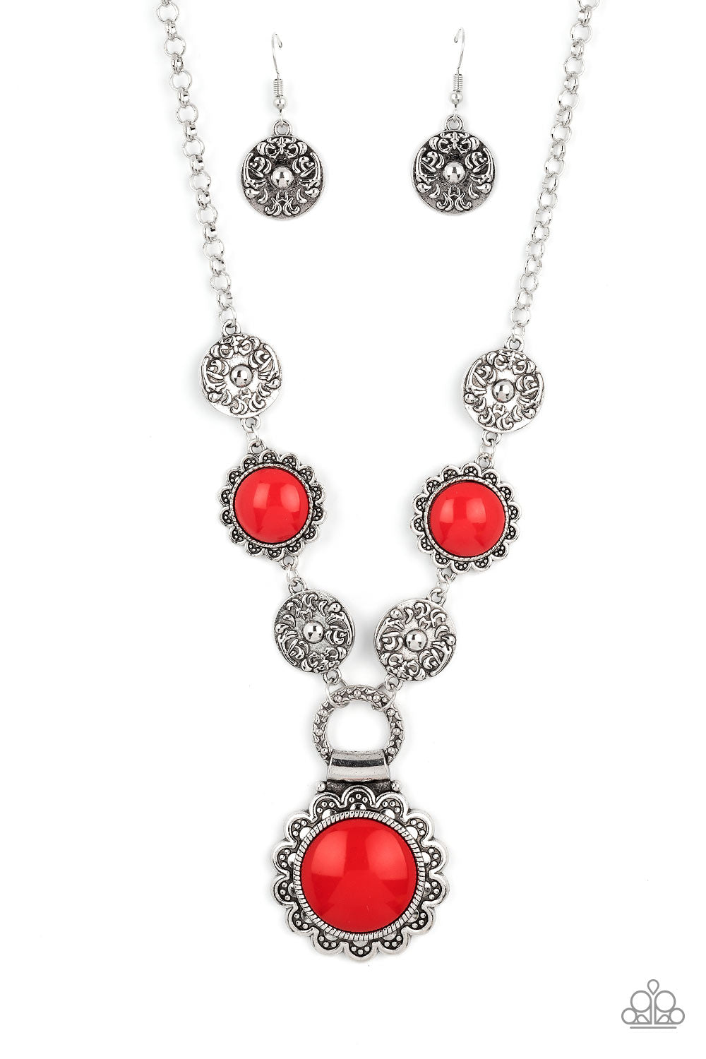 Poppy Persuasion Red Necklace - Jewelry by Bretta