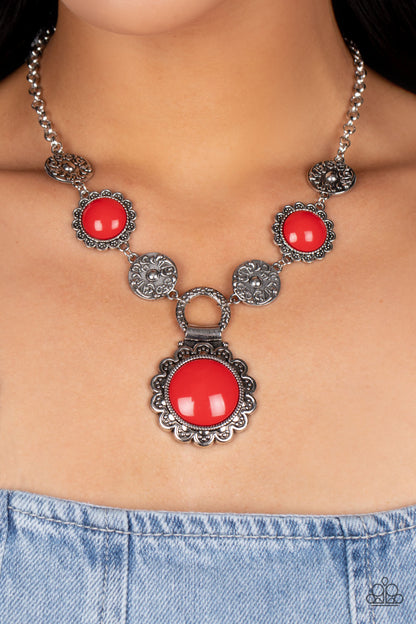 Poppy Persuasion Red Necklace - Jewelry by Bretta