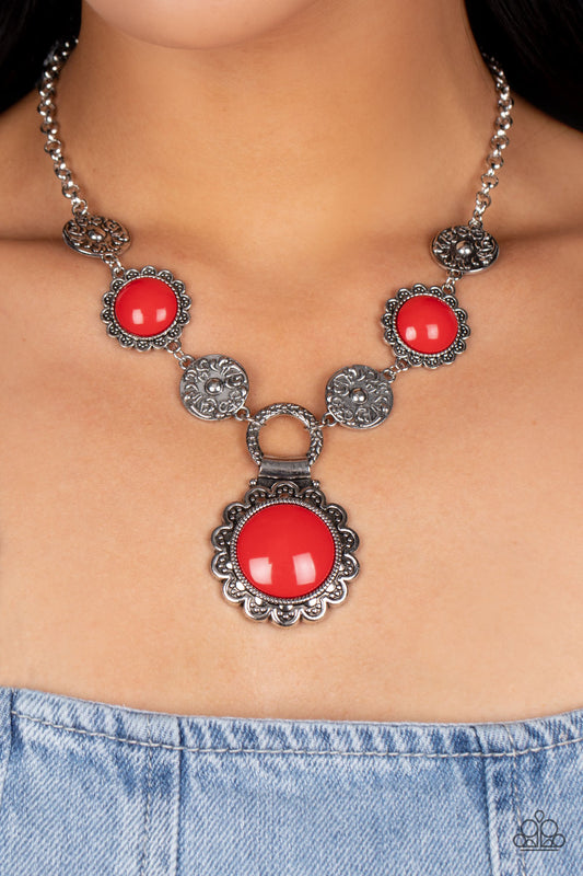 Poppy Persuasion Red Necklace - Jewelry by Bretta