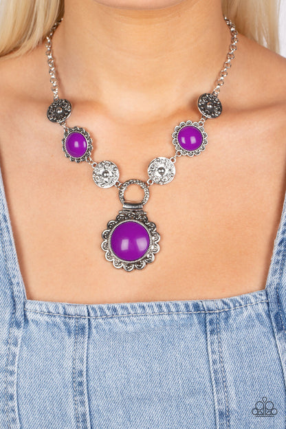 Poppy Persuasion Purple Necklace 