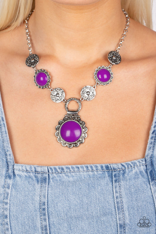 Poppy Persuasion Purple Necklace 