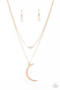 Modern Moonbeam Rose Gold Necklace - Jewelry by Bretta