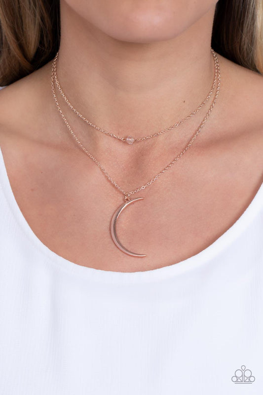 Modern Moonbeam Rose Gold Necklace - Jewelry by Bretta