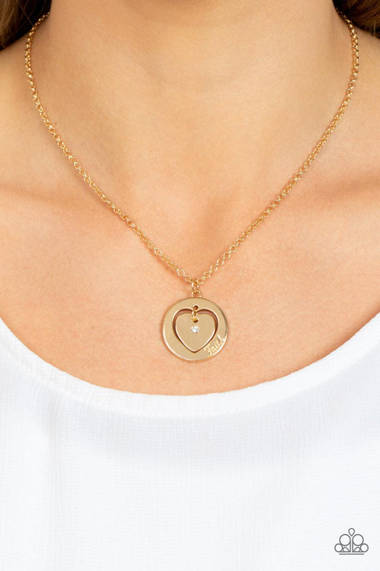 Heart Full of Faith Gold Necklace - Jewelry by Bretta