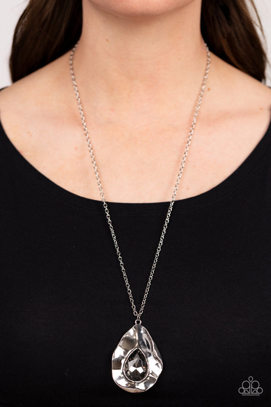 Surrealist Sparkle Silver Necklace - Jewelry by Bretta